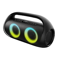 onn. Bluetooth Portable FM Boombox with Multicolour LED Lighting, 16 Hours Playtime