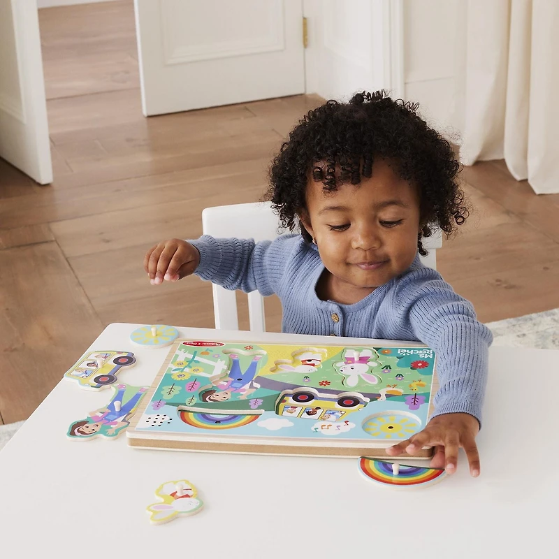Melissa & Doug Ms. Rachel Wooden Song Puzzle Educational Toy for Babies, Toddlers - FSC Certified, Song Puzzle