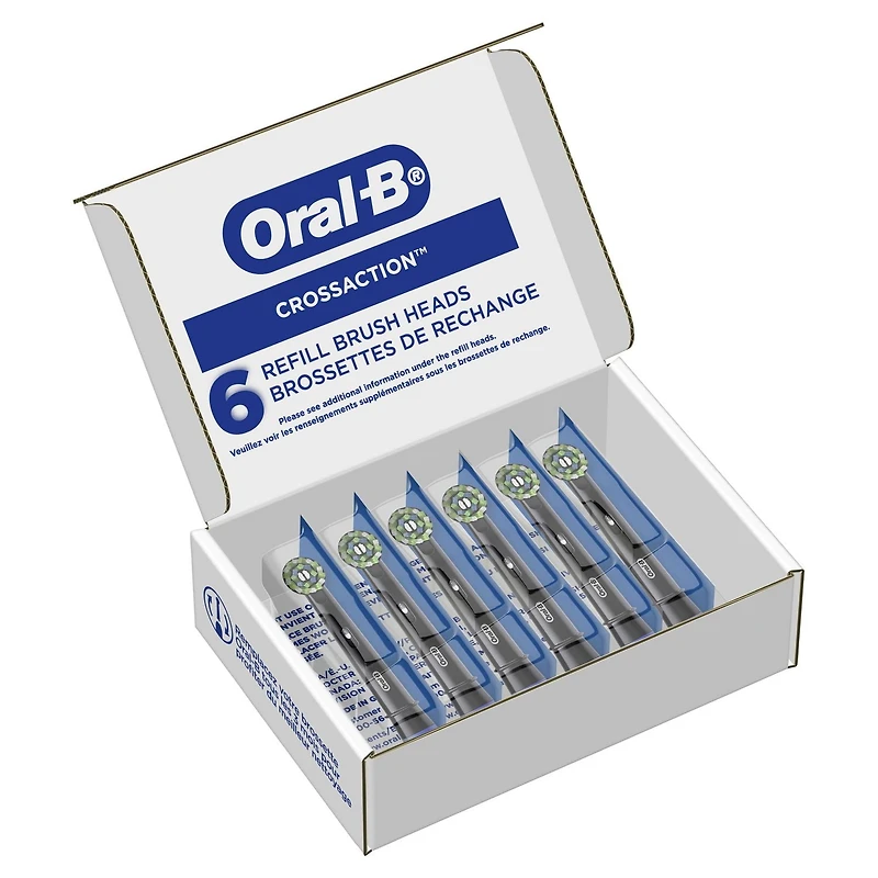 Brossettes de rechange Oral-B CrossAction pour brosse à dents électrique, noires