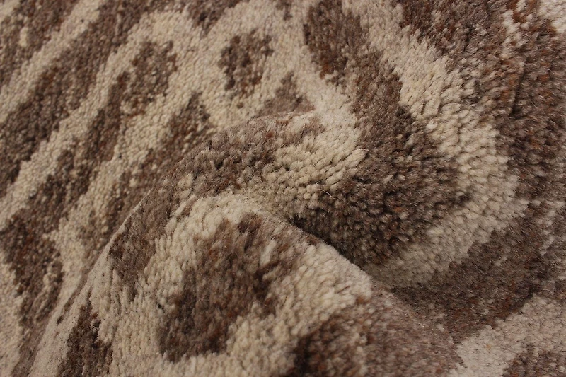 ECARPETGALLERY 5'2" x 8'0" Moroccan Tangier Hand-knotted Area Rug for Living Room, Dining Room and Bedroom in Brown