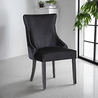 Stonefort Chair (wood legs) in Black SET OF 2