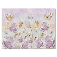 Designart Blossoming Flowers In Pastel Tones Canvas Wall Art