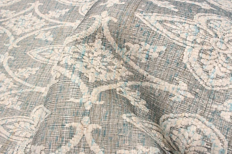 ECARPETGALLERY 4'5" x 6'4" Transitional Collage Handmade Area Rug for Living Room, Dining Room and Bedroom in Grey