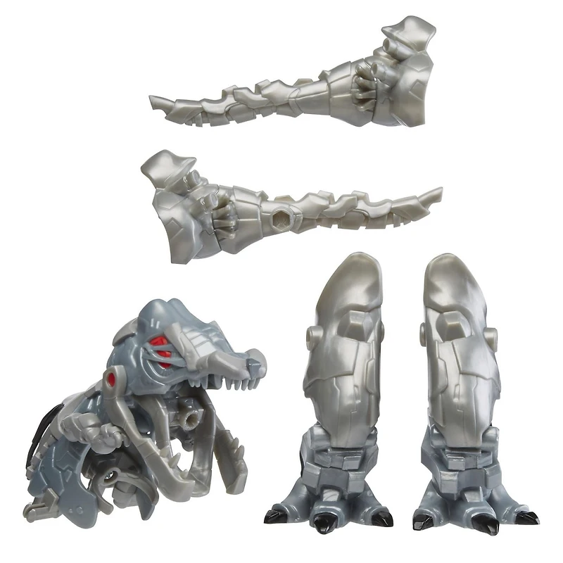 Marvel Mech Strike Mechasaurs 4.5" Ultron Primeval with T-R3X Mechasaur Action Figures, Super Hero Toys