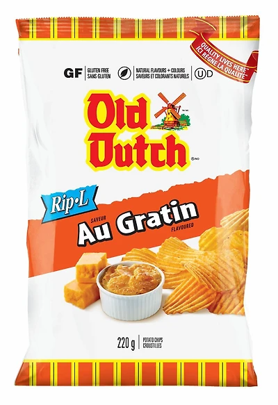 Old Dutch Ripple Au Gratin Potato Chips