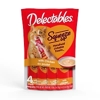Friandise délectable pour chats au poulet Squeeze Up 4 x 14 g (paquet de 4)