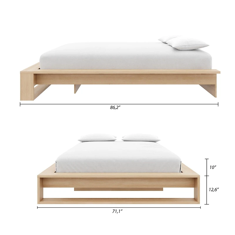 Lit plateforme Lido Queen Size avec lattes