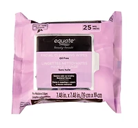 Equate Beauty Lingettes Nettoyantes pour le Visage 25ct