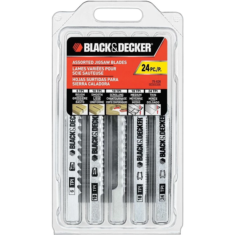BLACK+DECKER Assorted 16-Piece U-Shank Jigsaw Set