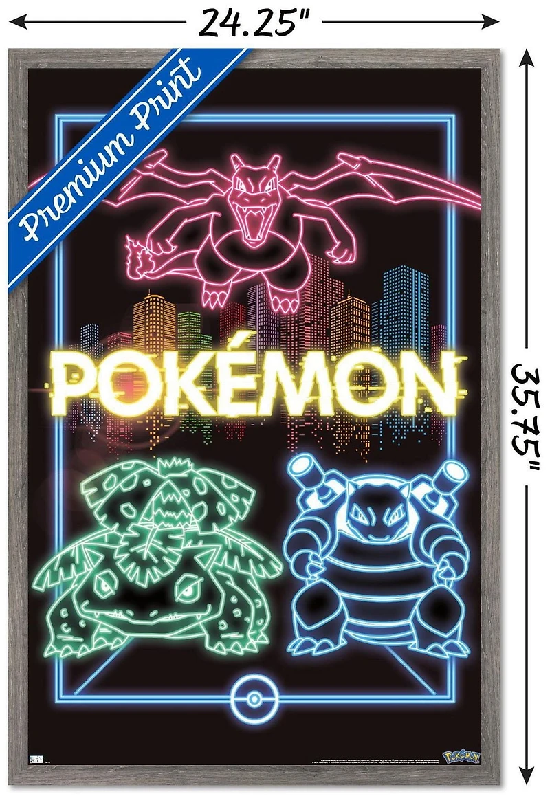 Pokémon - Neon Group Wall Poster