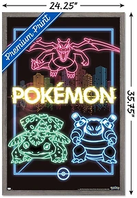 Pokémon - Neon Group Wall Poster