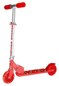 Rugged Racers Two Wheel Kids Scooter with Red Heart Design