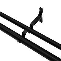 Ensemble de supports de tringle à rideaux double Noir mat 1,9 cm et 2,5 cm Mainstays (paquet de 2)