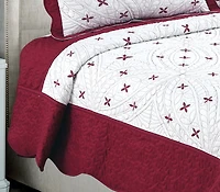 Marina Decoration Embroidered Stitching Coverlet Bedspread Ultra Soft Solid Bedding Summer Quilt Set with Quilted Sham