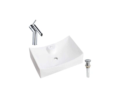DROP Bath and Kitchen DR091478 Bathroom Vessel Sink Set