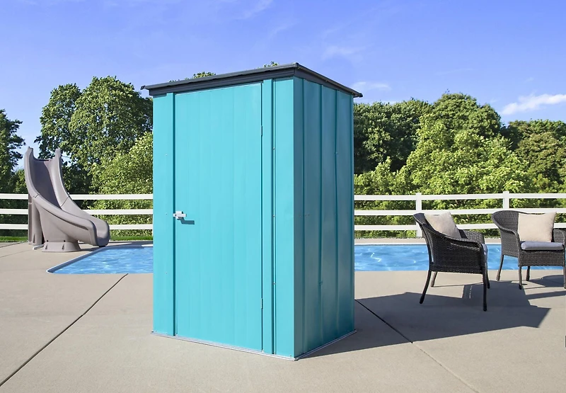 Abri de jardin Spacemaker, 1,2 x 0,9 m, Sarcelle et Anthracite