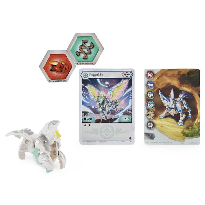 Bakugan Evolutions, Pegatrix, Figurine articulée de 5,1 cm et carte à collectionner, jouets pour garçons à partir de 6 ans