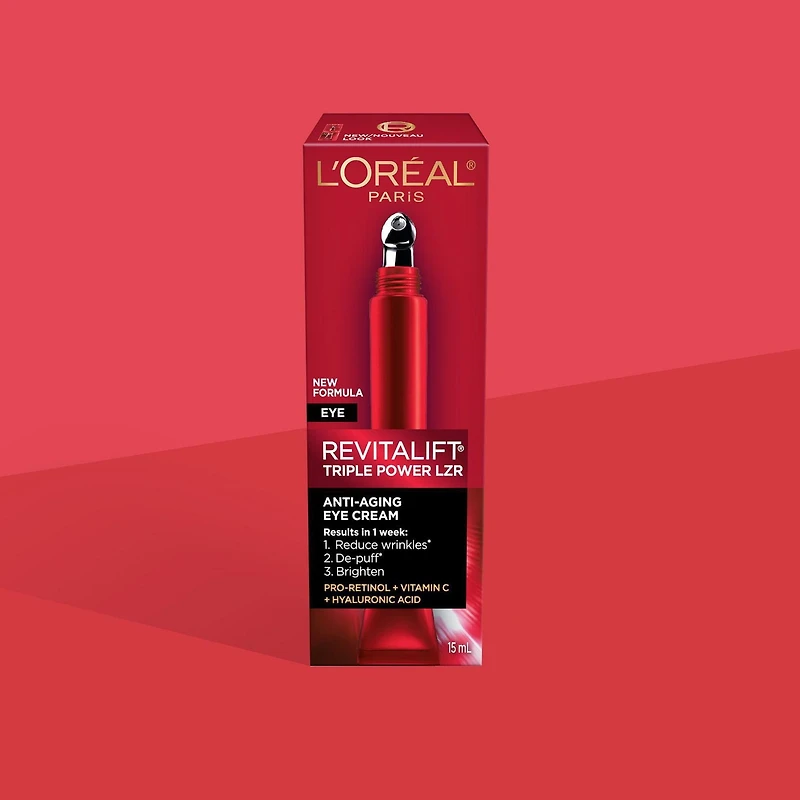 L'Oreal Paris Revitalift Triple Power Eye Cream With Hyaluronic Acid, 15 mL