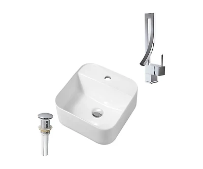 DROP Bath and Kitchen DR091276 Bathroom Vessel Sink Set