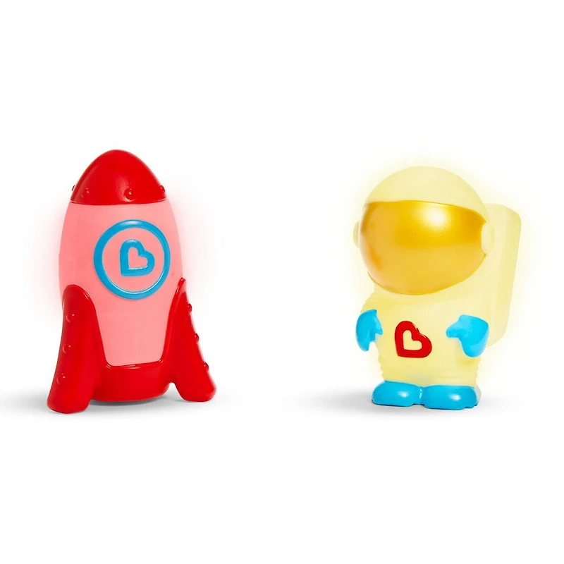 Munchkin Galaxy Buddies™ Water Safe Light Up Bath Toy Set - Astronaute et fusée