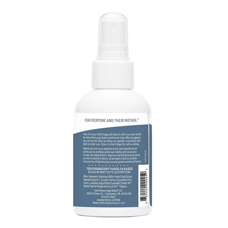 Spray périnéal rafraîchissant à base de plantes pour la récupération post-partum Earth Mama Bruine végétale du post-partum