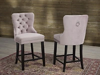 Karem Counter Stool, Set of 2, Salmon