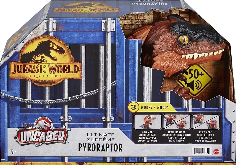 Jurassic World: Dominion Uncaged Ultimate Pyroraptor Interactive Dinosaur Figure