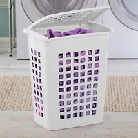 Panier à linge rectangulaire de Sterilite- blanc