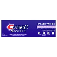 Crest 3D White Stain Eraser Teeth Whitening Toothpaste, Polishing Mint, 65 mL