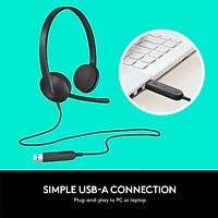 Logitech USB Headset H340, Plug into a world of crystal-clear audio.