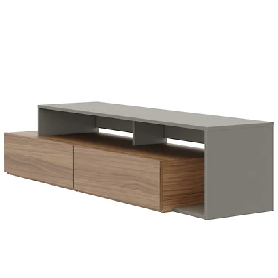 Nexera Tonik TV Stand for TVs up to 65 in., Nutmeg and Greige