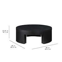 Drew Barrymore - Table basse ronde Mod Beautiful, Finition noir