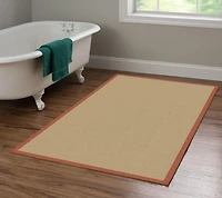 Tapis d'appoint Athena sisal et orange brûlé de 4 pi x 6 pi