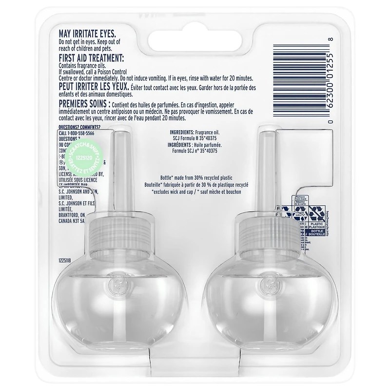 Glade Plugins® Air Freshener Oil Refill, Dewdrop Petals, 2 Refills