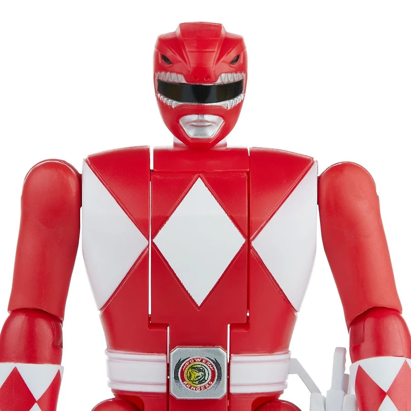 Power Rangers Retro-Morphin, figurine articulée Ranger rouge, Jason, tête basculante, inspirée du jouet Mighty Morphin classique, dès 4 ans