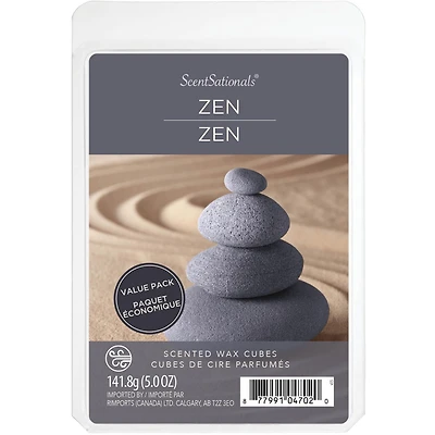 Cubes de cire parfumée ScentSationals Paquet économique - Zen 5,0 fois (141,8 g)