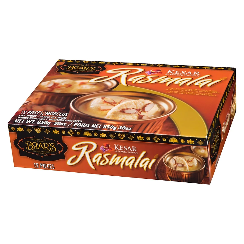 BRAR'S KESAR RASMALAI, 850gm, 12 Pieces