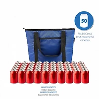 Sac isotherme Ozark Trail, couleur bleue, capacité de 50 canettes, idéal pour l'école, le travail, le camping ou les pique-niques. Sac isotherme pour 50 canettes