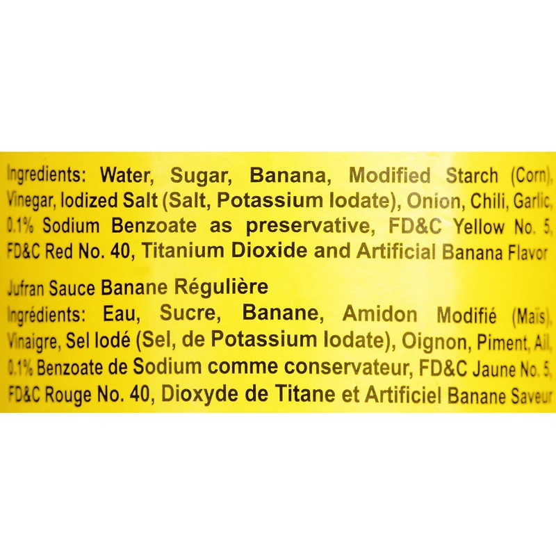 JUFRAN BANANA SAUCE, E-AL PREMIUM JUFRAN BANANA SAUCE