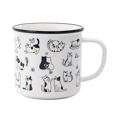 Mainstays Cats Ceramic Mug, 20.96 oz, 1 Piece, Mug, Ceramic