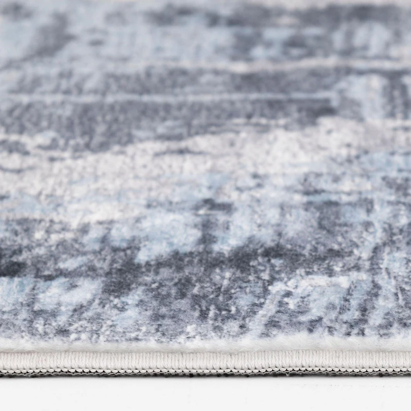 Banburry Light Blue and Light Grey Woven Area Rug