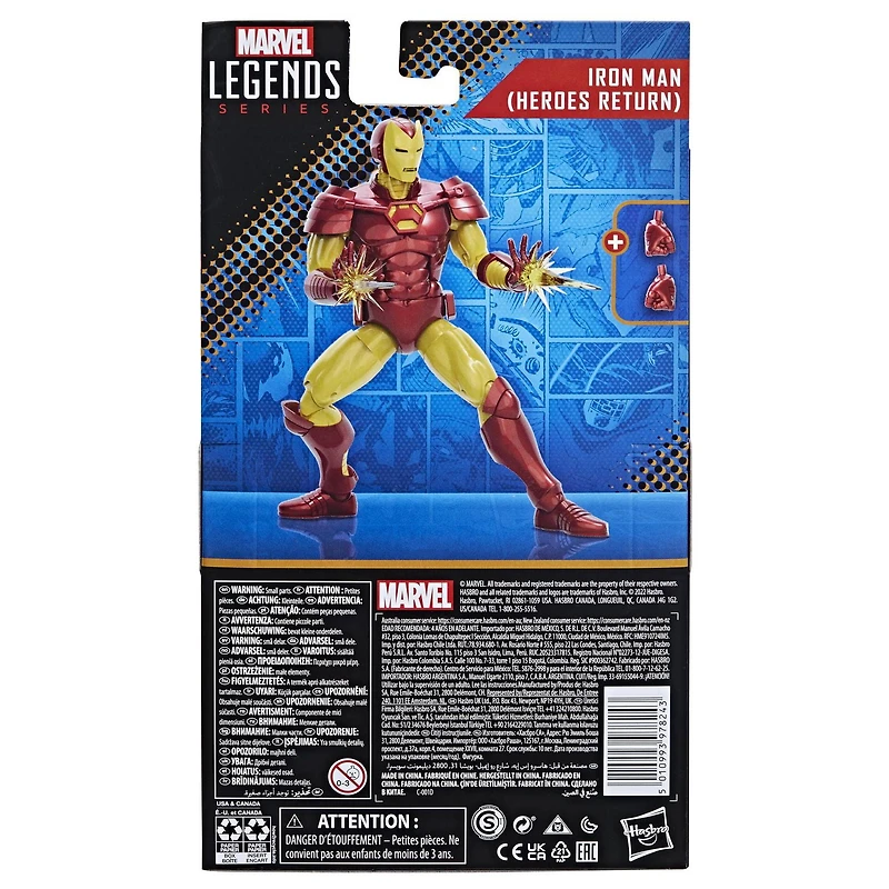 Marvel Legends Series Marvel Comics, figurine de collection Iron Man (Heroes Return) de 15 cm, jouet, à partir de 4 ans