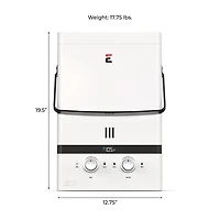 Eccotemp Luxé 1.85 GPM Chauffe-eau portatif extérieur sans réservoir avec pompe et crépine EccoFlo Diaphragme 12V