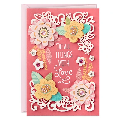 Carte de fête – Signature de Hallmark (Motif de fleurs)
