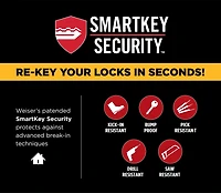 Weiser Premis Pêne Dormant Tactile Touchless Keycode Smartcode, Noir Mat