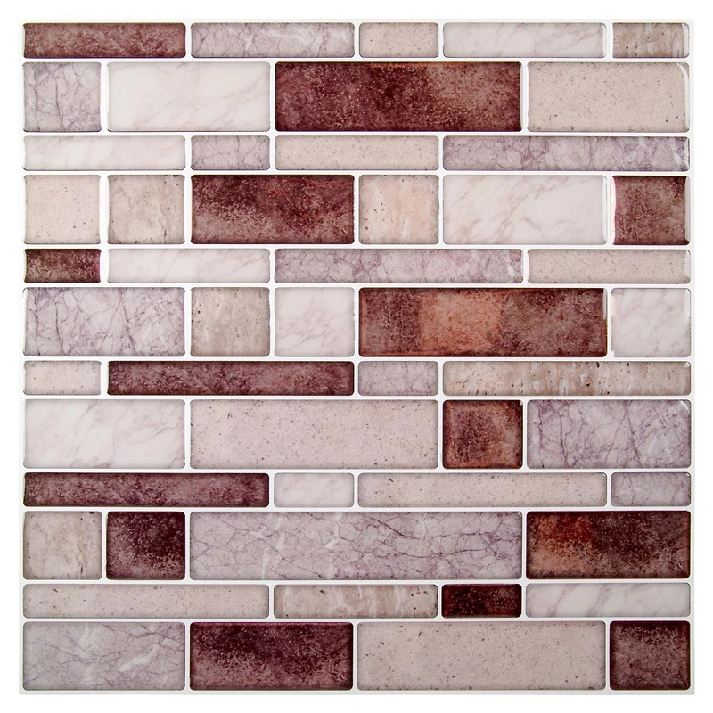 Truu Design Peel and Stick Subway Backsplash Wall Tiles