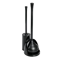 Mainstays Una Fin Bol Brosse, Noir Ensemble combiné pour salle de bain