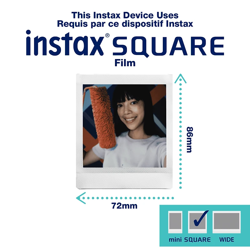 Films instantanés FUJIFILM Instax SQUARE (100 poses)