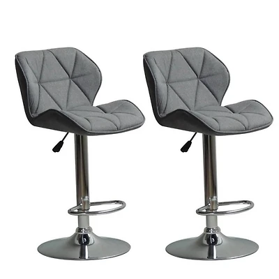 Plata Import Grey Adjustable Stool Set of 2