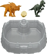 Jurassic World Dino Reveal 2 Dinosaur Toys in Battle Arena, Warm Water Changes Decoration